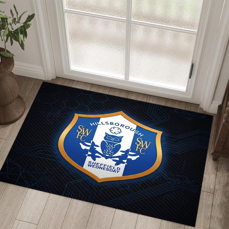 Design Sheffield Wednesday Tappeto in Velluto di Cristallo Accogliente Non?Tappeto Stampato Antiscivolo per Camera da Letto Soggiorno Ingresso