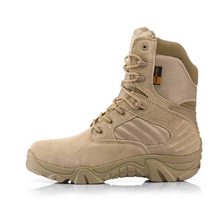 Plus Size Eu 37-47 Male Boots Outdoors Climbing Special Force Leather Waterproof Desert  Boots