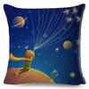 Little Prince Pillow Case Decor Cartoon France Anime Print Cushion Cover for Sofa Home Children Room Linen Throw Pillowcase