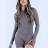 Seamless Long Sleeve One Piece Gym Clothes Women Yoga Bodysuit Open Back Fitness Workout Jumpsuit