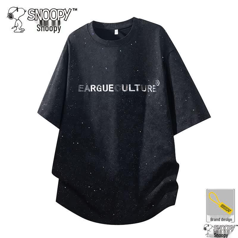 

Snoopy Men s Short Sleeve Pure Cotton T-Shirt 3XL