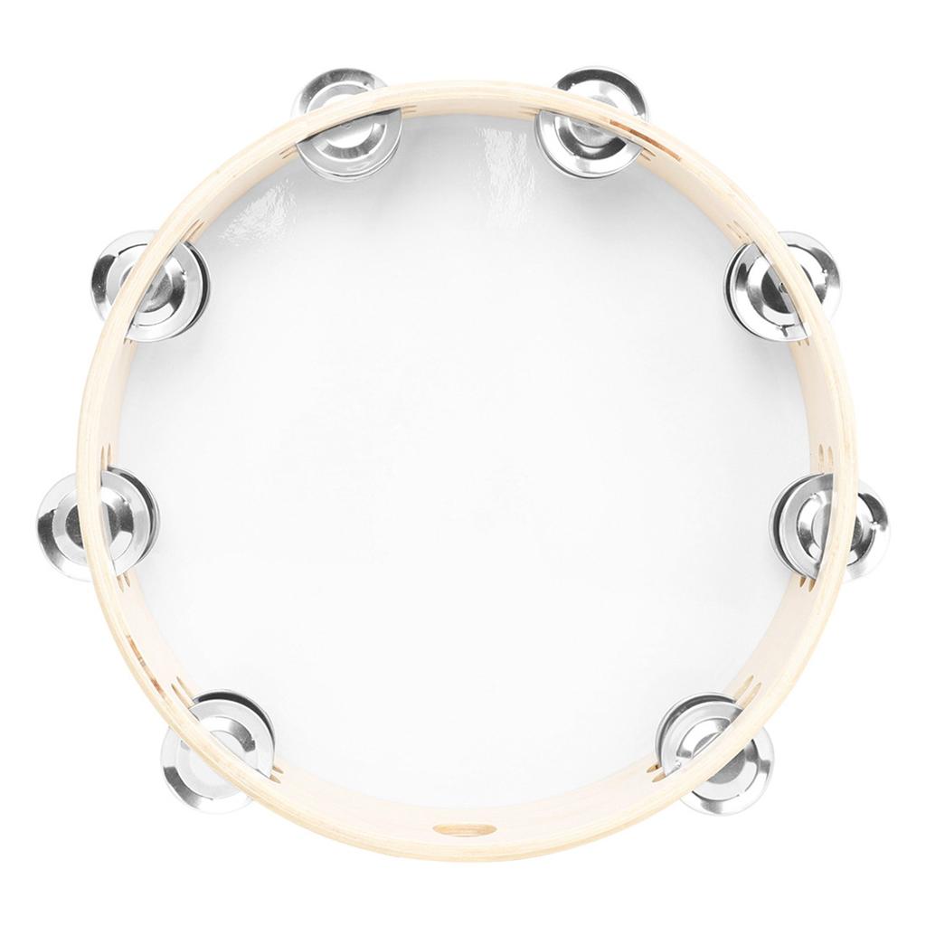 Double Row Bells Tambourine Handbell Clap Drum Tambourine Musical Instrument for Party Game Playing Easy To Play