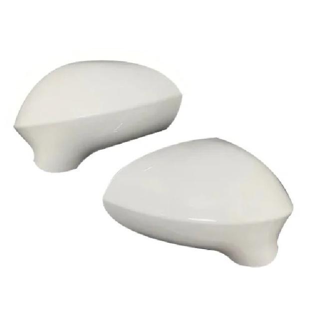 

2PCS Rearview Side Mirror Covers Cap 6J0857538B 6J0857538GRU For Seat Leon MK2 1P Ibiza MK4 6J Exeo 3R 2008-2017 Bright Black Gloss White