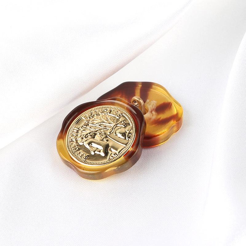 Versatile Metal Coat Buttons Men'S And Women'S Tops Fashion Buttons Trench Coat Jacket Decorative Buttons Special-Shaped Clothes Accessories