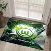 VfL Wolfsburg FC Design Kristall Samt Teppich Gemütlich Nicht?Rutschfester Teppich mit Aufdruck für Schlafzimmer Wohnzimmer Eingang
