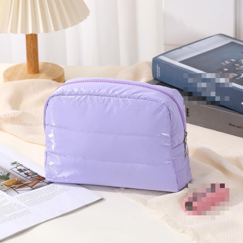 New Solid Color Waterproof Cosmetic Bag Women Portable Wash Storage Bag Makeup Gift Bag Makeup Pouch Travel Cosmetic Organizer