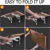 2 Pcs Heavy Duty Folding Shelf Brackets L Shape Triangle Stand Rust Proof Support Rod  Home