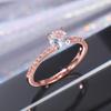 Korean 925 Silver Crystal Engagement Rings For Women AAA Zircon Cubic Ring Female Wedding Party Jewelry Gift