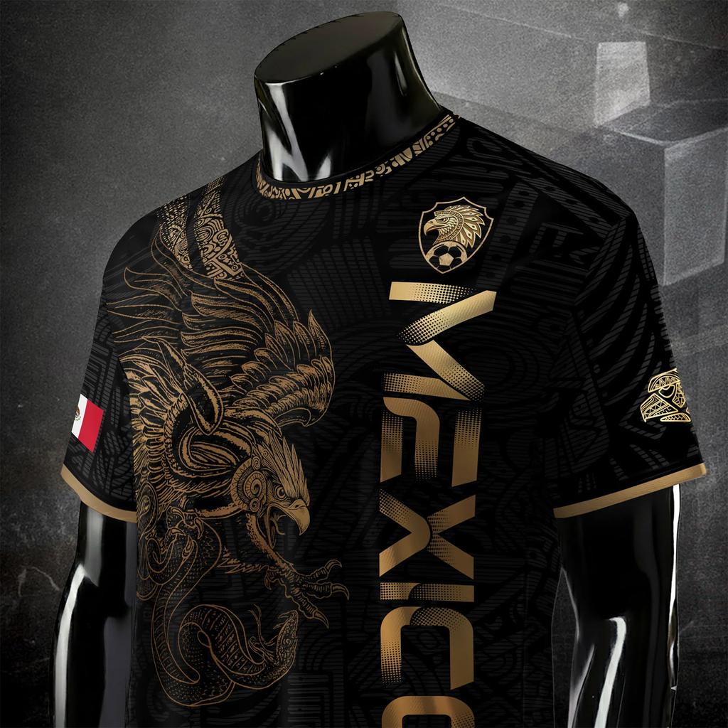 Men's Casual Short Sleeve T-Shirt Mexico Lettering Graphic Print Crew Neck Lightweight Soft Fabric Comfortable Fit