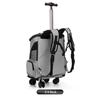 Wheeled Pet Carrier Backpack Travel Carrier for Puppy Dogs Cats Removable Rolling Wheels Mesh Ventilation Window Storage Pockets