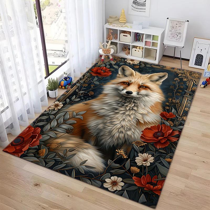 Fox Floral Frame Carpet Is Suitable For Living Room And Bedroom Doormats Office Balcony Decorative Carpet A10