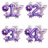 Purple Butterfly Flower 32-Inch Digital Aluminum Film Balloon Set Children'S Birthday Party Decoration Scene Arrangement