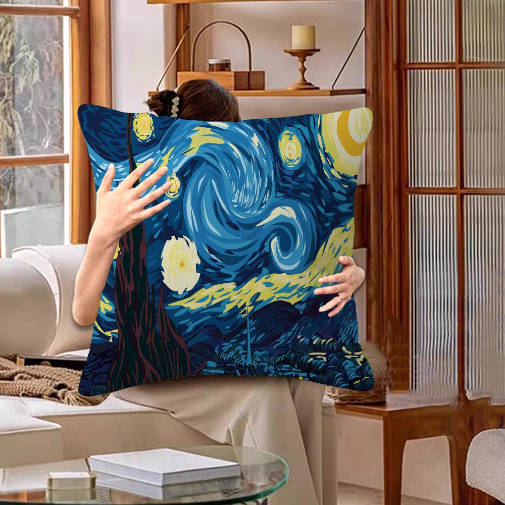 Vintage Art Van Gogh Oil Painting Pillow Cover Design cushion Cover decor Holiday Decorati