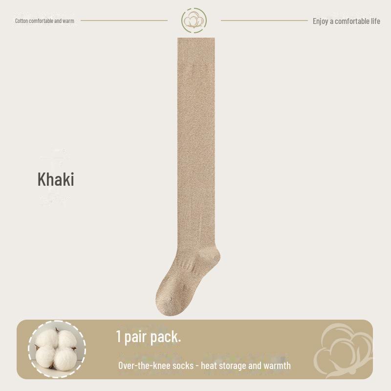 

Женские хлопковые носки выше колена: Длина до бедра, теплая, нескользящая, без косточек, для весны и осени Women s One Size 35-40