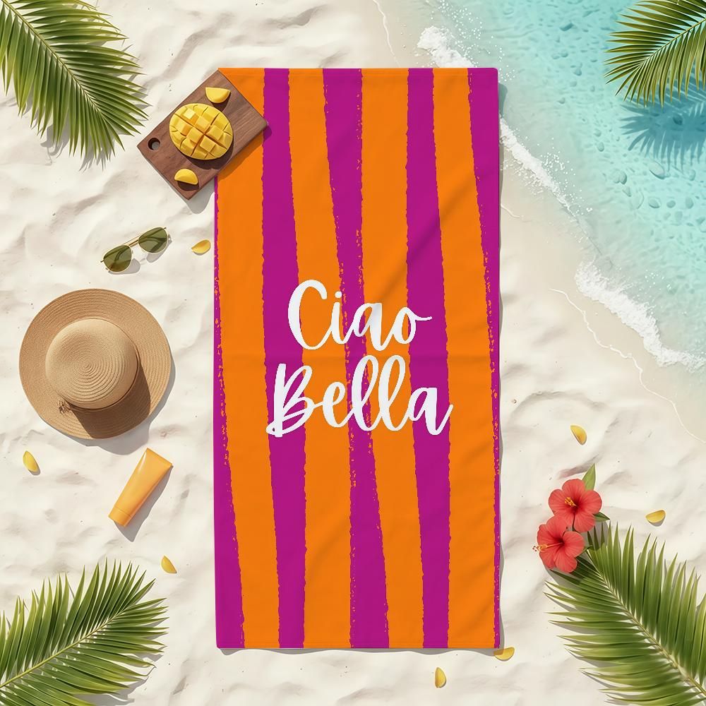 C-Ciao Bella Striped Towel Soft Pool Gift For Travel Gym Shower Camping Quick Dry Sports Beach Towels