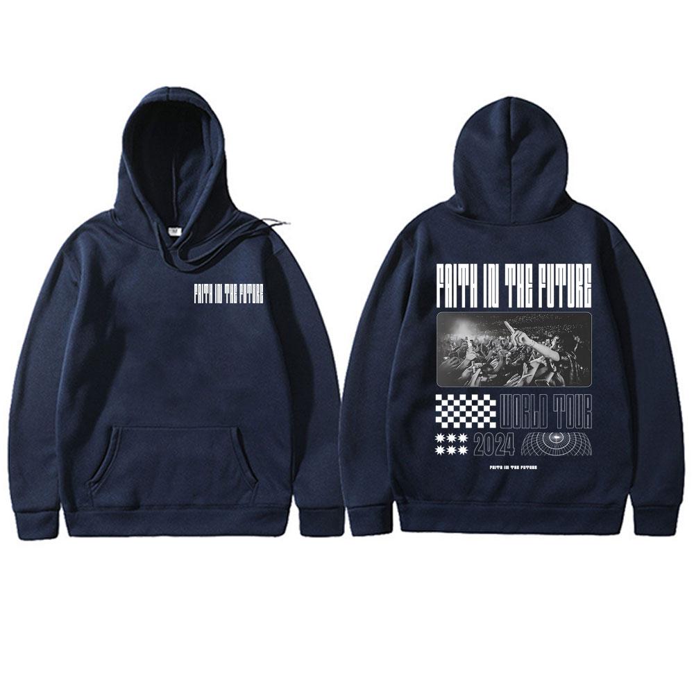 Faith In The Future Woeld Tour 2024 Hoodie Men Women Hip Hop Vintage Oversized Streetwear Male Fashion Casual Pullover Hoodies
