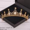 Corona Nuziale Accessori per Capelli Matrimonio d'Oro Strass di Cristallo Tiara e Corone da Sposa Accessorio per Capelli Diadema Ornamento per Capelli