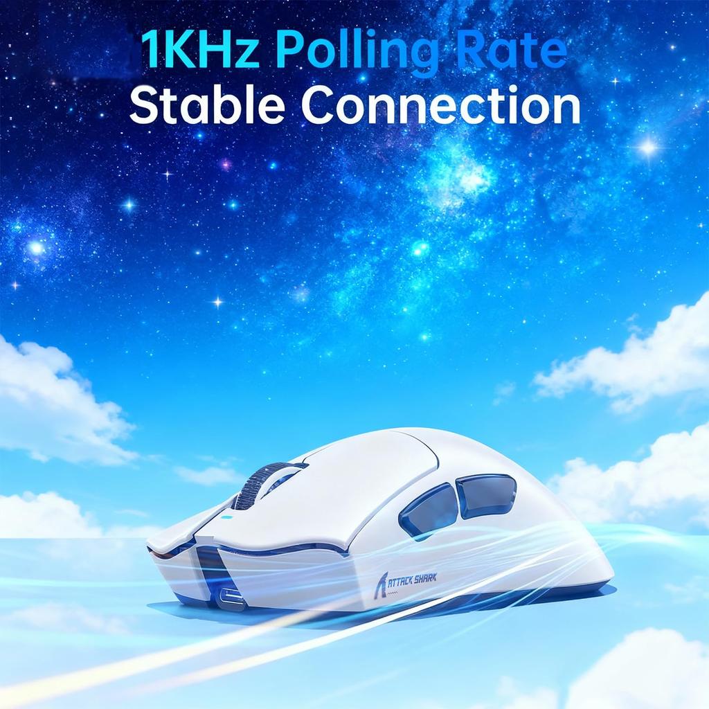 ATTACK SHARK V3PRO Gaming 65g PAW3311 BK52820 Curved RGB Magnetic Charging Ergonomic 25000 50 Precision 100 Large Palm 1000Hz Polling 500mAh Mouse,