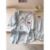 French sweet girl polka dot ice silk pajamas women's 1011 summer new short-sleeved shorts loungewear suit outside