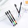 10PCS Deep Cleaning Bamboo Charcoal Toothbrush Soft Bristle Toothbrushes  Gum Care