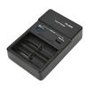 2 Slot Smart 18650 Charger with USB QC3.0 Output for 26650 18650 18350 17670 17500 16340 14500 AA