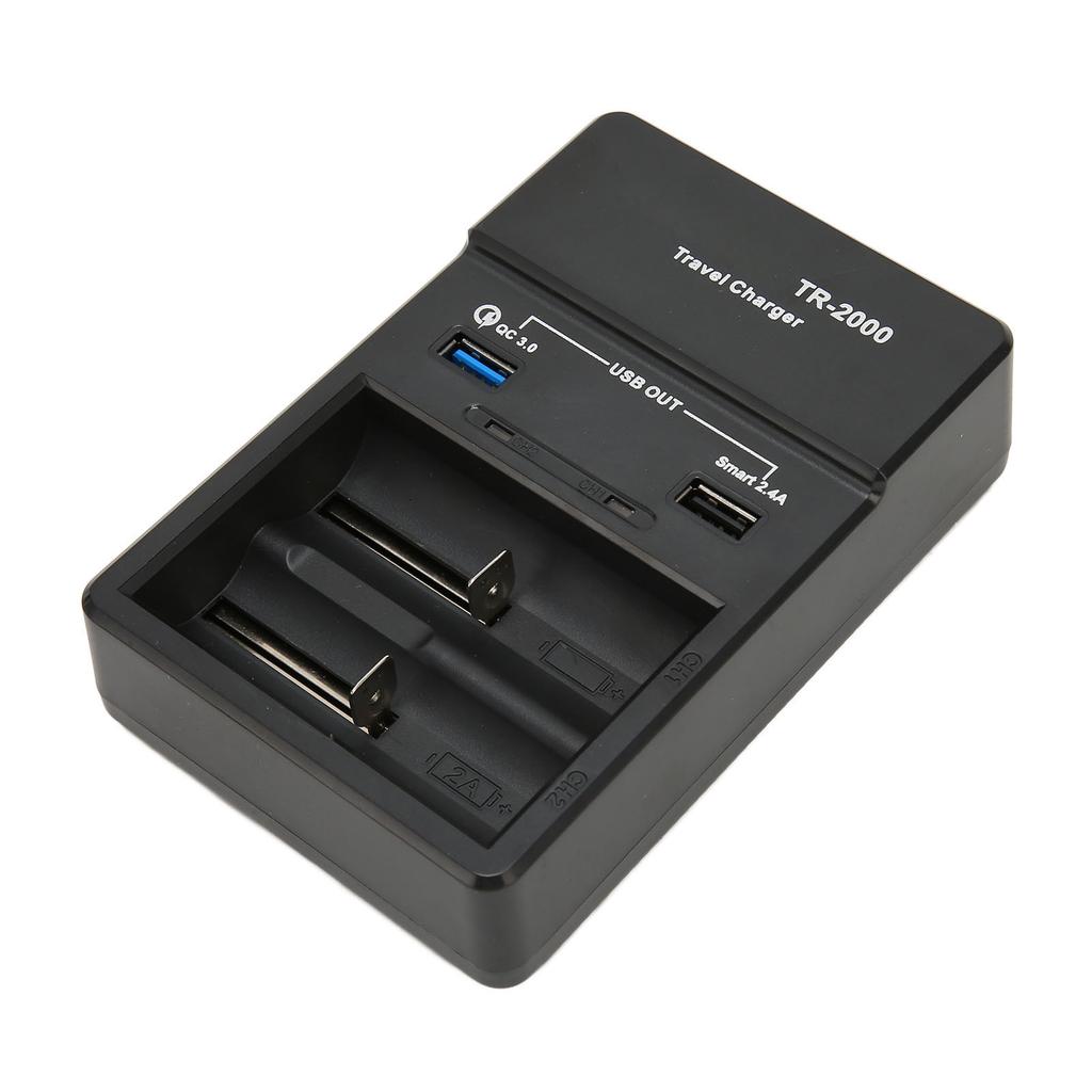 Зарядний пристрій Smart 18650 на 2 слоти з виходом USB QC3.0 для 26650 18650 18350 17670 17500 16340 14500 AA