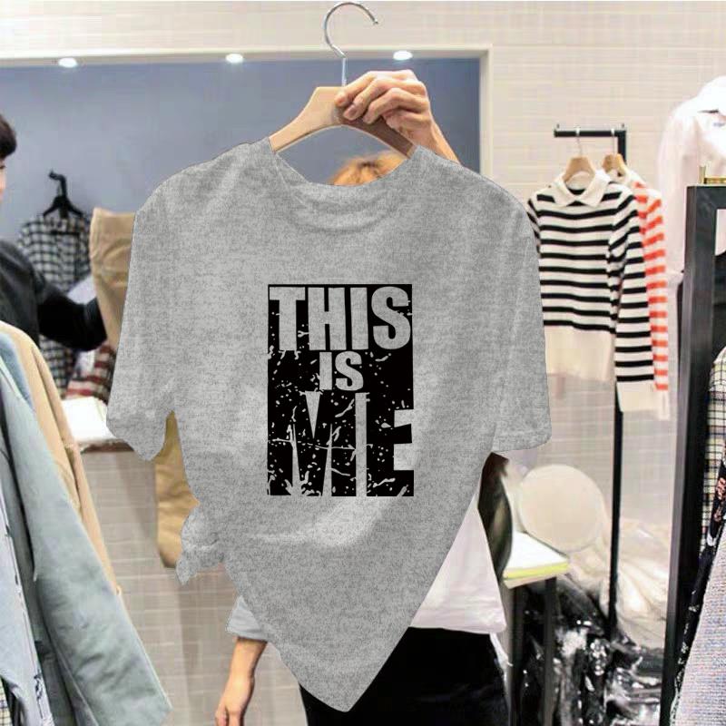 Unisex T Shirt for Women Korean Fashion Loose Teen Oversized Plus Size Tops Printed Graphic OM