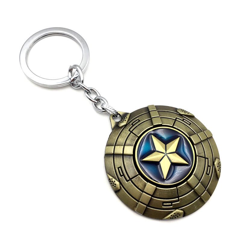 

Капитан Америка Новые Мстители Вращающийся на 360° Сплавной Брелок 5x5 cm античный бронзовый
