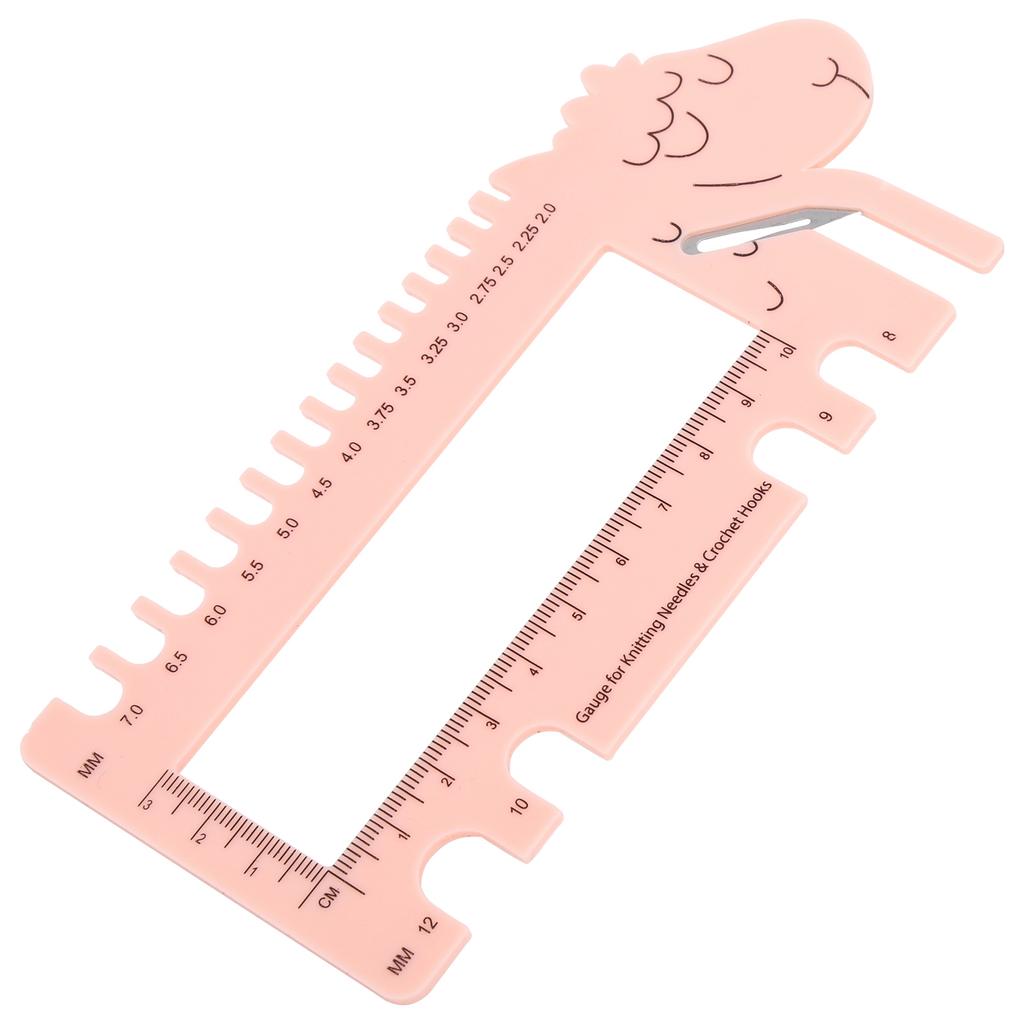 Rigla Plastic Forma Oaie Croșetat Pulover Tricotat Fir Ecartament Măsurare Țesut Instrument Auxiliar