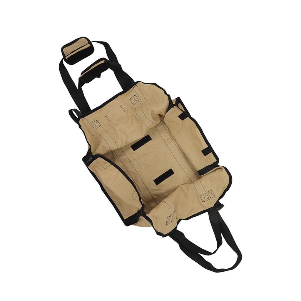 Firewood Carrier Bag Large Capacity Portable Log Carrier Bag for Outdoor Camping Khaki