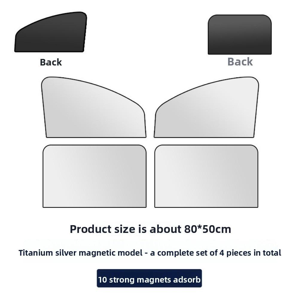 

4PCS Magnetic Car Window Sunshades UV-Anti Folding Car Sunshade Covers Protector Accessories Universal Window Sun Shade Summer