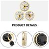 Elegantes rundes Uhrwerk mit römischen/arabischen Ziffern, Gold-/Silber-Zieroption, kleine Uhr für Heimbüros