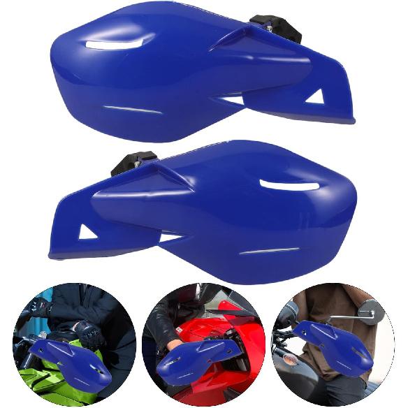2pcs Motorcycle Hand Guards Wind Deflectors Blue Handlebar Protector Anti-Fall Windshield for Dirt Bikes ATV Compatible Easy Install