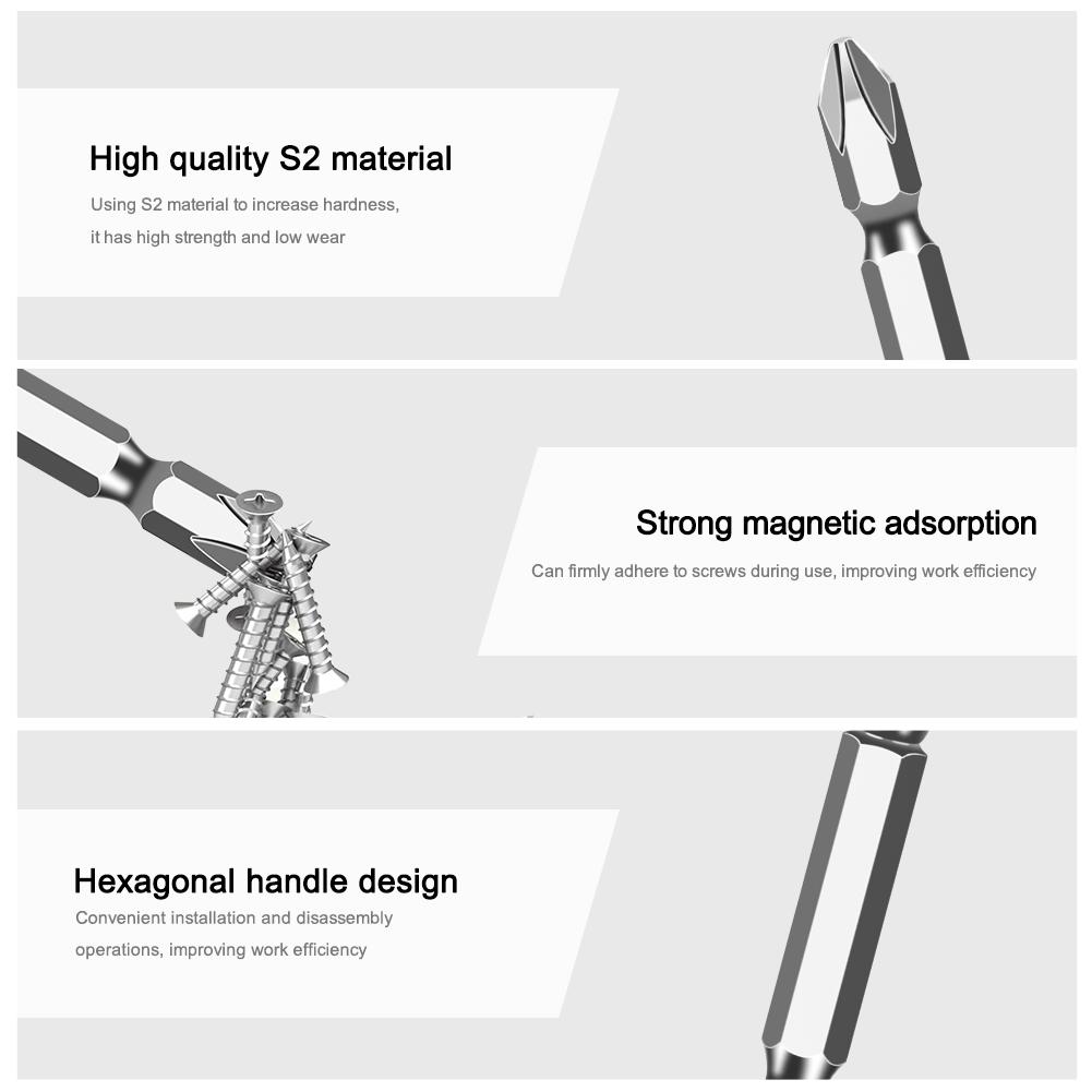 Head Screwdriver Cross Air Head Drill Bit S2 Strong Magnetic Non-Slip Head High Hardness Industrial