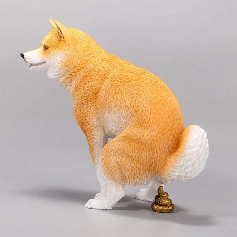 Creative Shiba Inu Car & Desk Ornaments - Cute Animal Models for Center Console Decoration