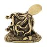 Ocean Theme Brasses Octopuses Ornament Handcrafted Art Piece Antique Miniature Statue for Living Room Decors Unique Gift