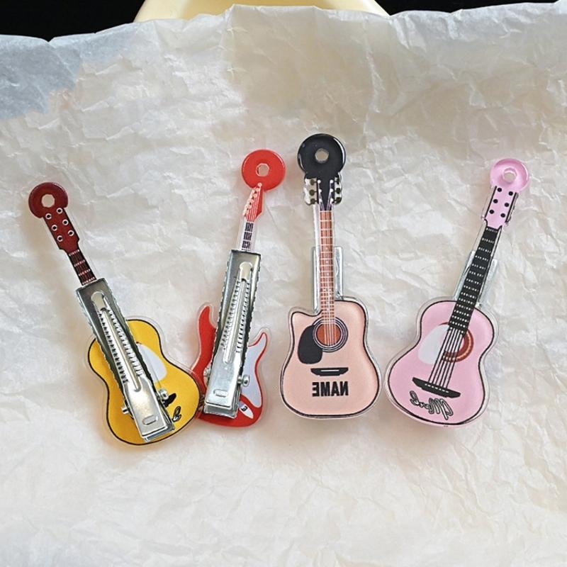 Gitarren Haarnadel für Teenager Elegante Haarspange 2000er Anime Mädchen Niedliche Haarform Dekorationen