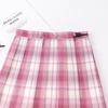 Japanese-Style High-Waisted Pleated Plaid Skirt - School Uniform