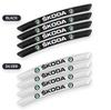 DZXB5 4Pcs Car Wheel Hub Badge Tire Rim 3D Stickers For Skoda Octavia MK2 MK 2 3 A5 A7 A8 Fabia Karoq Superb Rapid Kamiq Scala