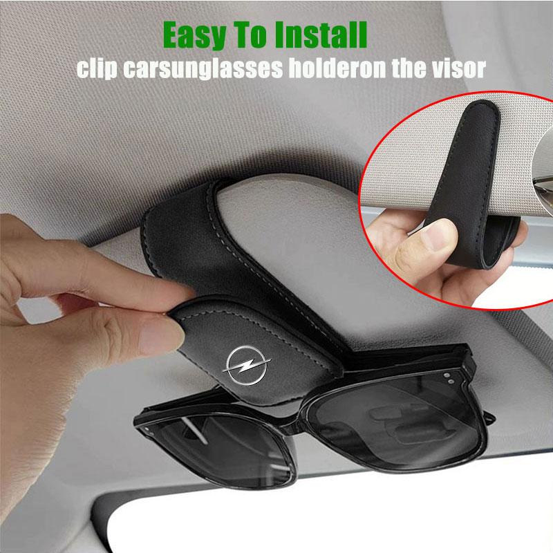 Car Sun Visor Glasses Case Holder Sunglasses Clip Grille For Opel Astra H G J Insignia Mokka Zafira Corsa Vectra C D Antara
