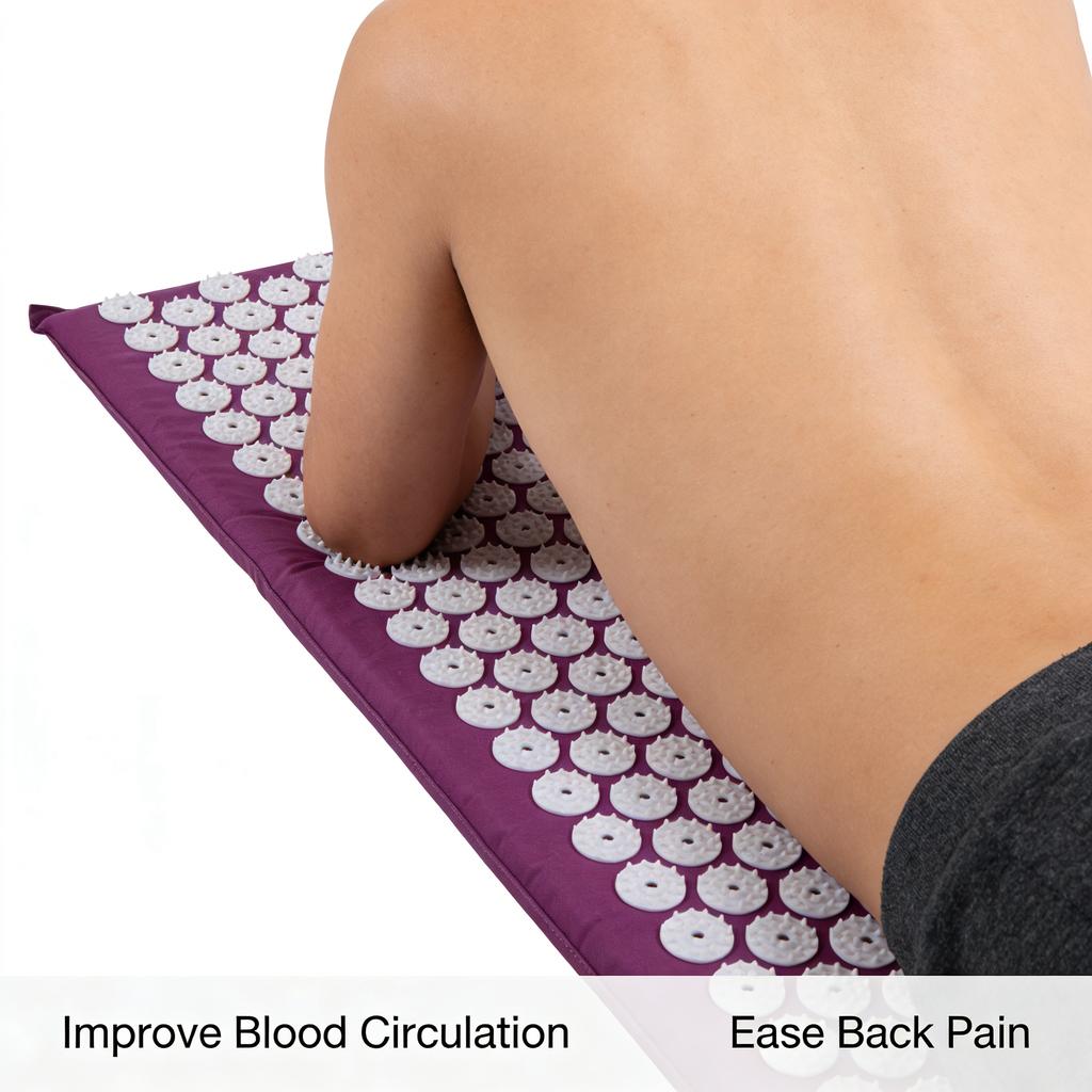 Acupressure Mat for Pain Relief, Portable Stress Relief Pad for Home & Office Use