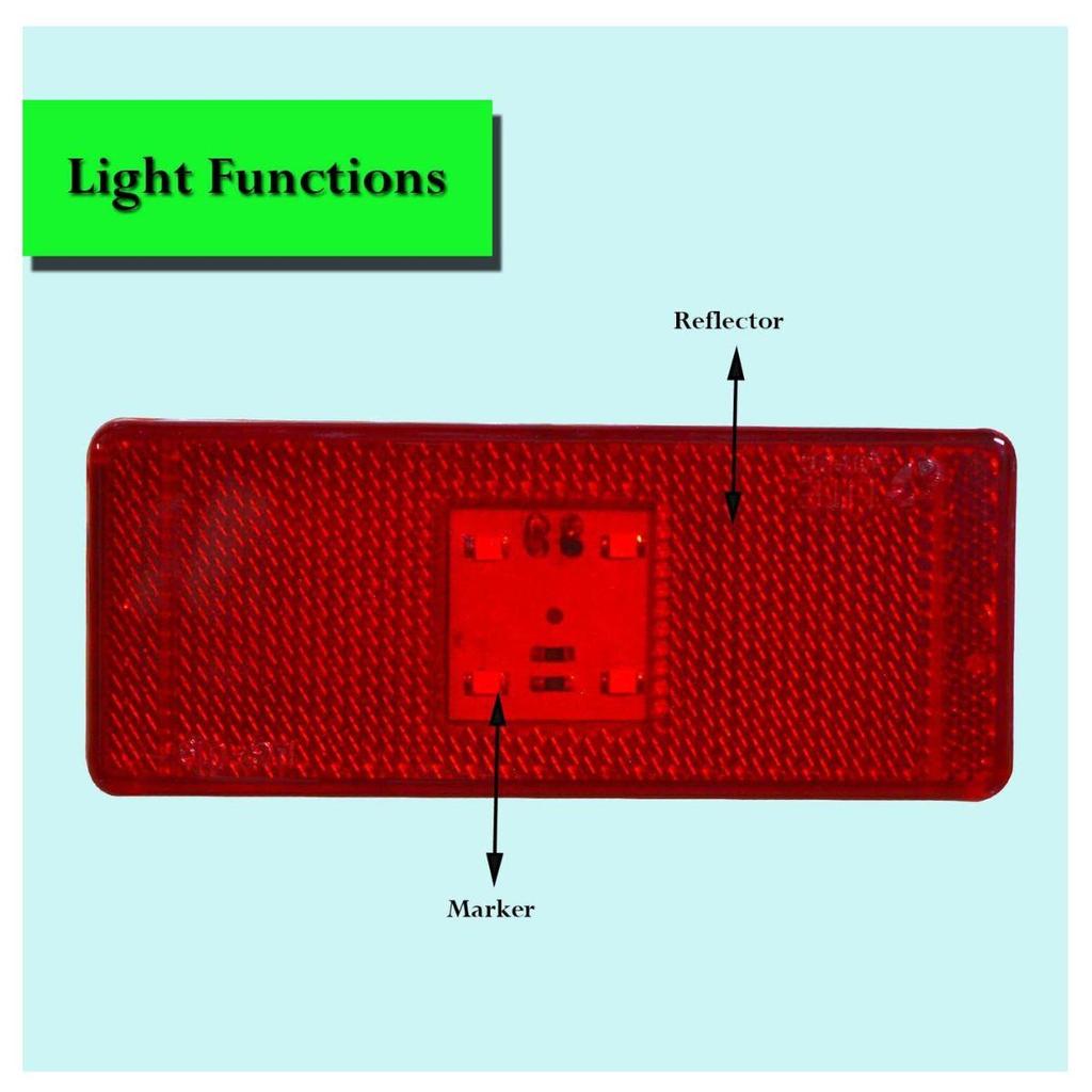LED Side Indicator Lights Assembly Replacement for Universal For Bus Trucks Trailers Tractors Semi-Trailer Dump Truck (24 Volt)