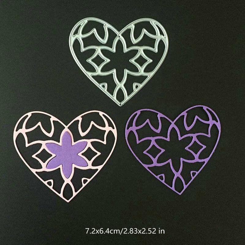 Flower Petal Heart Cutting Dies Metal Stencil DIY Scrapbooking Album Paper Card Embossing Craft Die Cut Frame