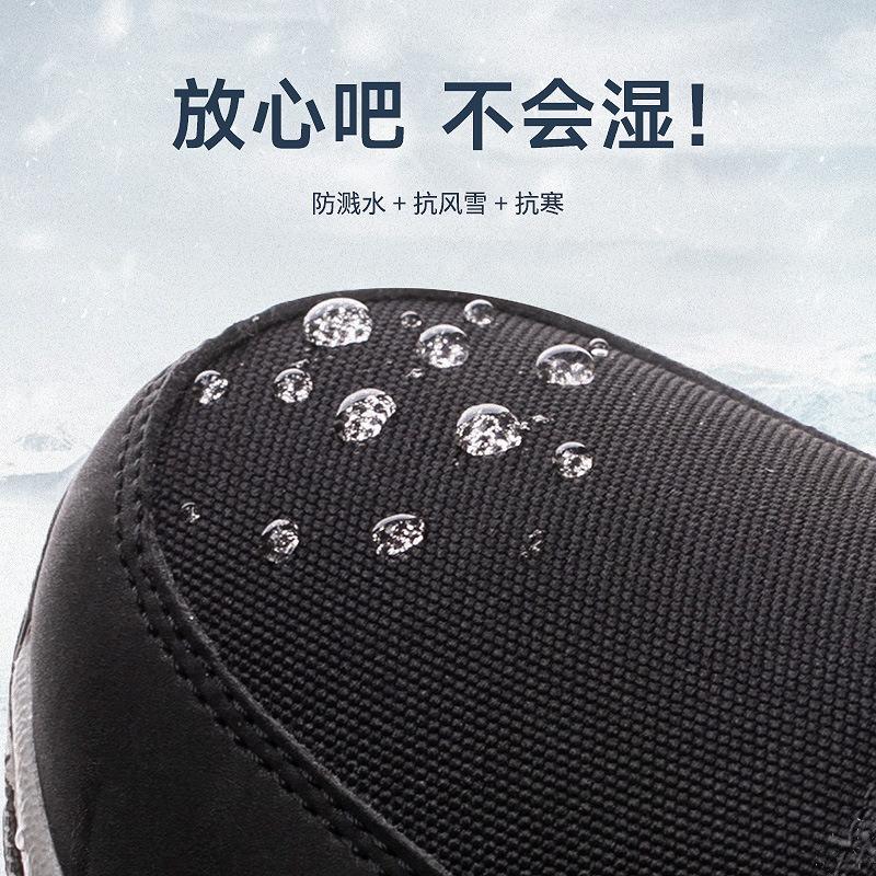 Unisex Cotton Boots Winter Plush Warm Snow Boots Fashion Casual High Top Boots Non-slip Platform Boot Couple Winter Cotton Shoes