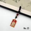 Eight Treasures Luopan Keychain with Five Emperors Coins & Gourd for Good Luck