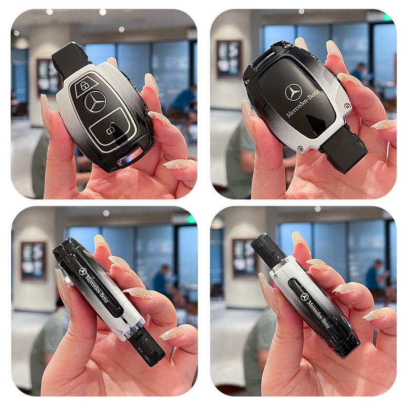 Mercedes GLA200, GLC300, V260, C180L, C200, and GLC260 Key Cover/Shell (Metal, Old Model)