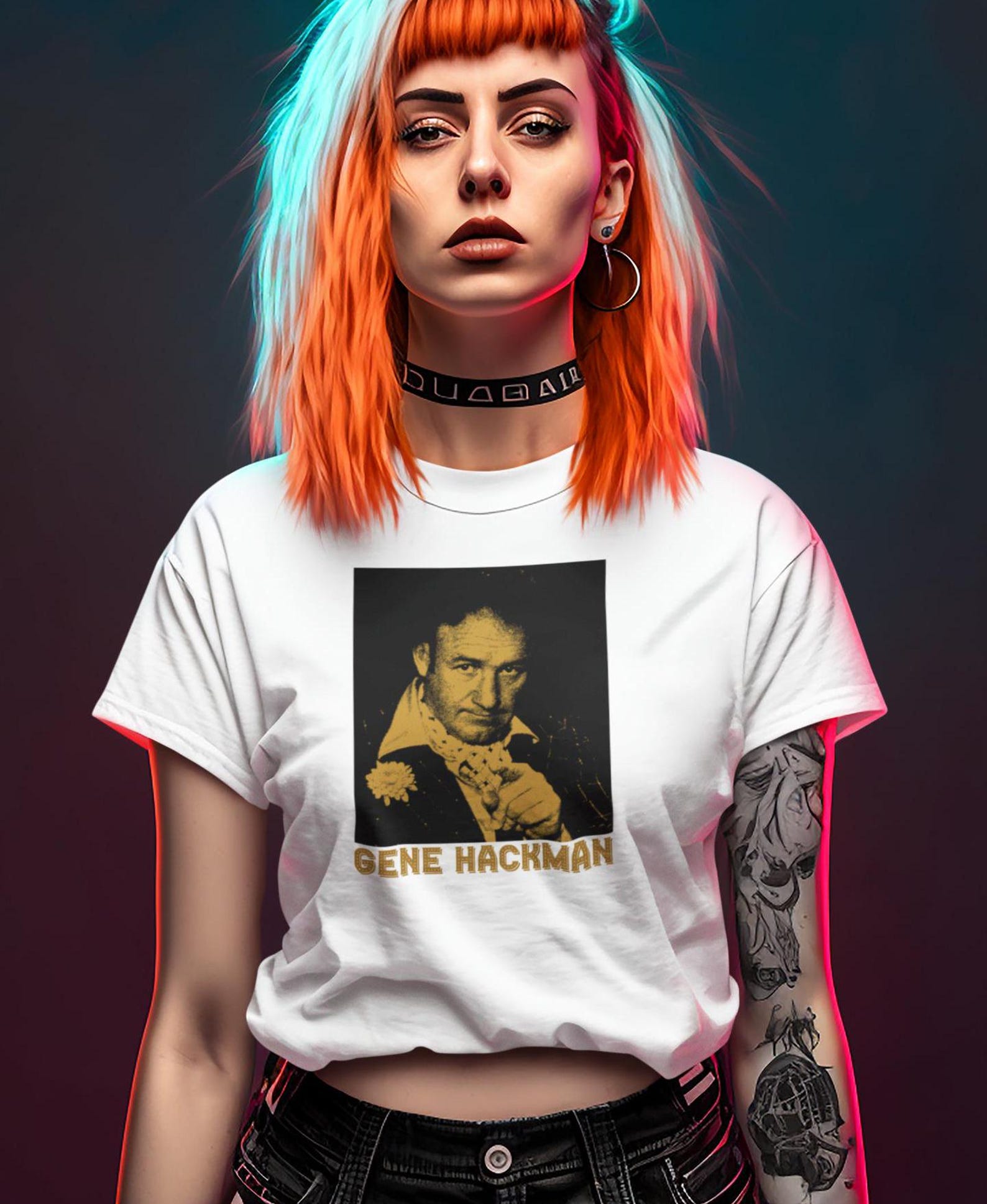 Gene Hackman T-Shirt: 70s-80s Hollywood Icon, Retro Cinema Gift L