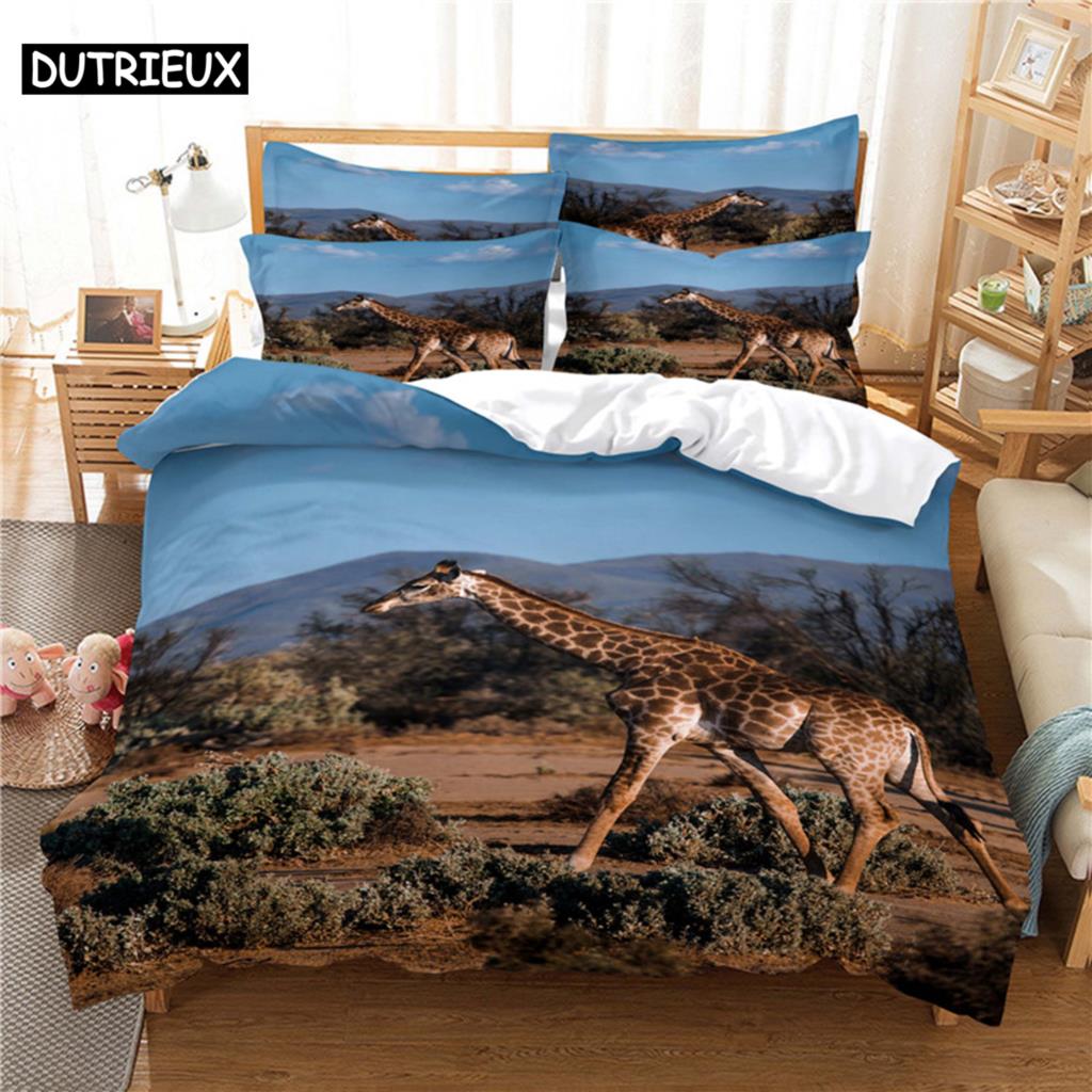 3D Bed set Beautiful Beach Bedding Bed Sets Modern Quilt Cover+pillowcases Winter California King Bedding Sets Jogo De Cama Bed