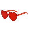 Heart-Shaped Frameless Peach Sunglasses: Perfect for Pool, Picnic, and Party