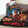 Super Soft BlanketStudents Airplane Travel Chucky Halloween Spooky Throw Blanket  Flannel Chair Sofa Bed Novelty Sofa Bed Cover